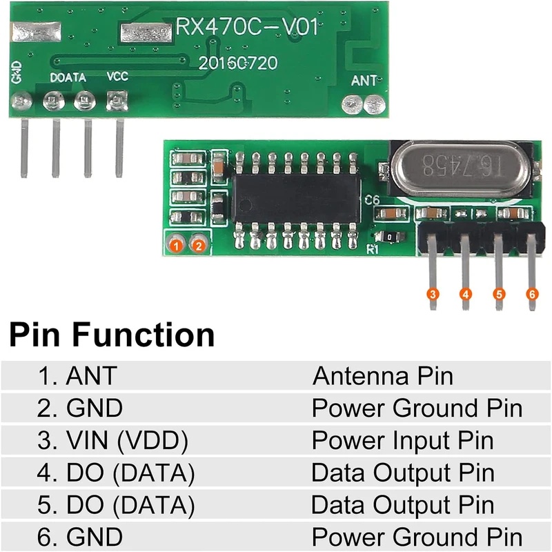 Trasmettitore e ricevitore RF  - 433Mhz Receiver Module recensione e prezzo